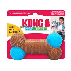 KONG CoreStrength Bamboo Bone Dog Toy Blue/Red 1ea/SM