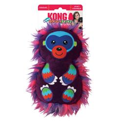 KONG Roughskinz Suedez Monkey Squeaker Dog Toy Purple 1ea/MD
