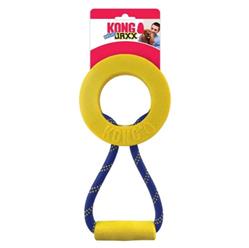 KONG Jaxx Brights Tug with Ring Dog Toy Yellow/Blue 1ea/LG