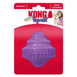 KONG Squeezz Orbitz Dog Toy Spin Assorted 1ea/MD/LG