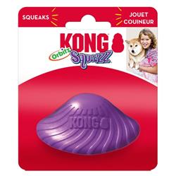 KONG Squeezz Orbitz Dog Toy Saucer Assorted 1ea/SM/MD