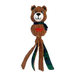 KONG Holiday Wubba Corduroy Bear Dog Toy 1ea/LG