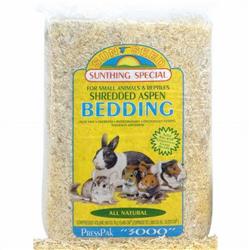 Sun Seed Shredded Aspen Bedding for Small Animals Brown, 1ea/2500 cu in.