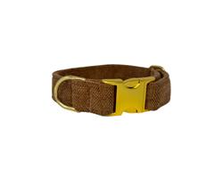 Designer Buckle Collar and Leash - Caramel