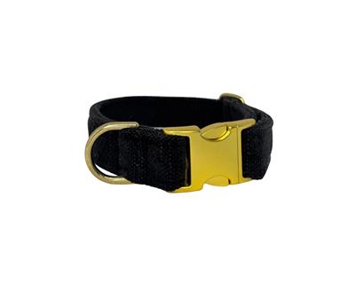 Designer Buckle Collar and Leash - Licorice