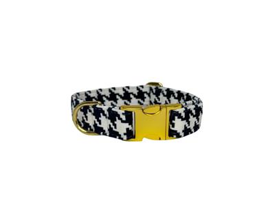 Designer Buckle Collar and Leash - Marine Check