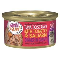 Against the Grain Tuna Toscano With Salmon & Tomato Dinner Wet Cat Food 2.8oz. (Case of 24)