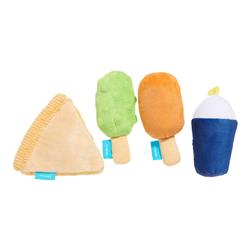 BARK Thrill Squeaker Snacks Plush Dog Toy 4pc