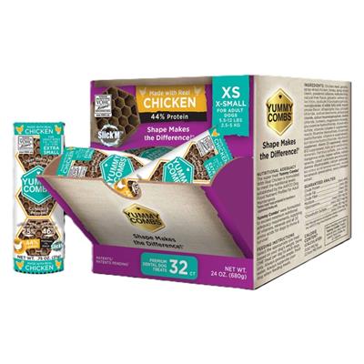 Yummy Combs Dog Dental Mini Me 24oz. Chicken XSmall 32Ct Display Box