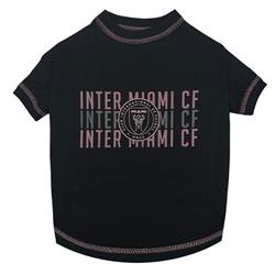 Inter Miami CF Pet Stripe Text Tee Shirt
