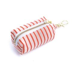 Dog Waste Bag Holders - Little Palm Beeah Stripe in Gold