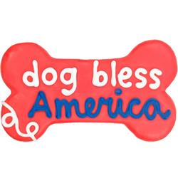 Fourth of July 2024 | Dog Bless America 6 Inch Bone | 10/case