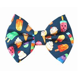 NAVY ICE CREAM  - DAPPER DEXTER DOG BOW TIE