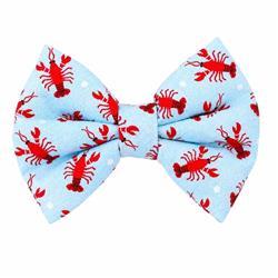 LOBSTERS (LIGHT BLUE) - DAPPER DEXTER DOG BOW TIE