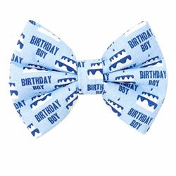 BLUE BIRTHDAY BOY- DAPPER DEXTER DOG BOW TIE