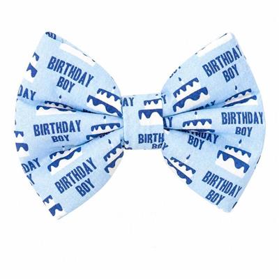 BLUE BIRTHDAY BOY- DAPPER DEXTER DOG BOW TIE