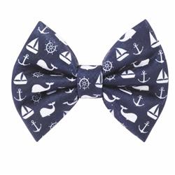 NAVY NAUTICAL - DAPPER DEXTER DOG BOW TIE