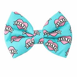 DAD (TEAL) - DAPPER DEXTER DOG BOW TIE