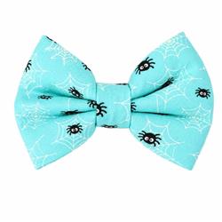 TEAL SPIDERS - DAPPER DEXTER DOG BOW TIE