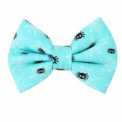 TEAL SPIDERS - DAPPER DEXTER DOG BOW TIE