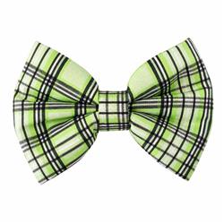 LIME PLAID -  DAPPER DEXTER DOG BOW TIE
