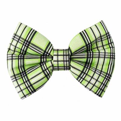 LIME PLAID -  DAPPER DEXTER DOG BOW TIE