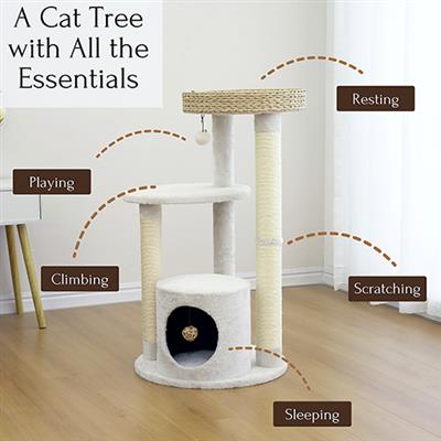 PetPals Cat Tree, Premium Handwoven Eco-Friendly Design - Winnipeg