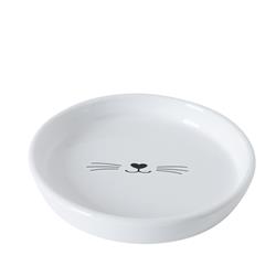 Ozzy Oval Cat Dish - White