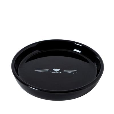 Ozzy Oval Cat Dish - Black