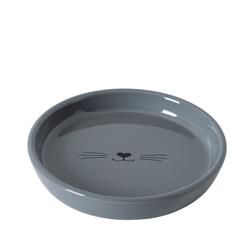 Ozzy Oval Cat Dish - Grey