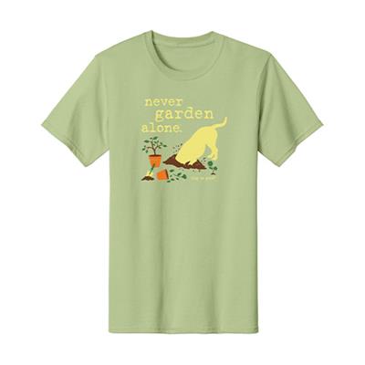 T-shirt: Never Garden Alone (Light Green)