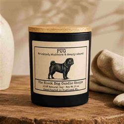 Black Pug Dog Breed Candle