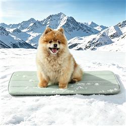 GOOPAWS Dog Cooling Mat, 24" x 18" Non-Slip Self-Cooling Summer Pet Mat for Indoor Outdoor Kennel Floor Use, Green