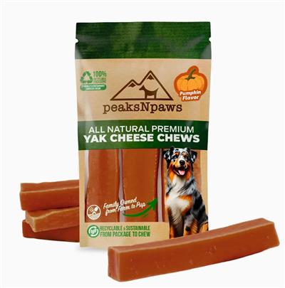 Pumpkin Yak Milk Chews - Large Sized Value Packs (3 Chews)