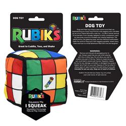 Multipet Rubik's Cube Plush Dog Toy 4"