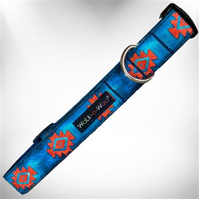 NEW! BLUE AZTEC Dog Collars and Leads