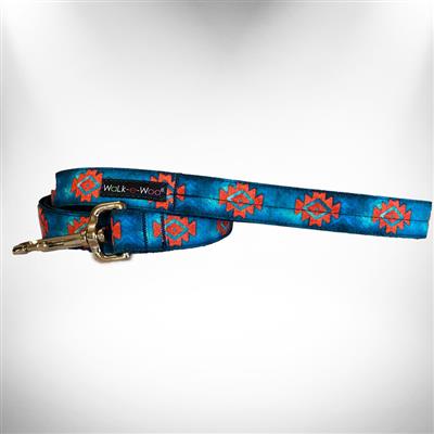 NEW! BLUE AZTEC Dog Collars and Leads