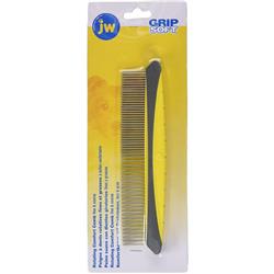 JW Pet Rotating Comfort Comb Fine & Coarse Grey/Yellow 1ea/SM, 8 in