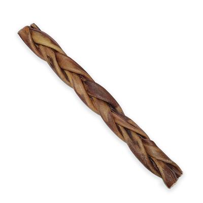 6in Braided Collagen Stick, Grass  Fed  Beef Dog Chew