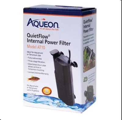 Aqueon QuietFlow Internal Power Filter AT10, 1ea/10 gal