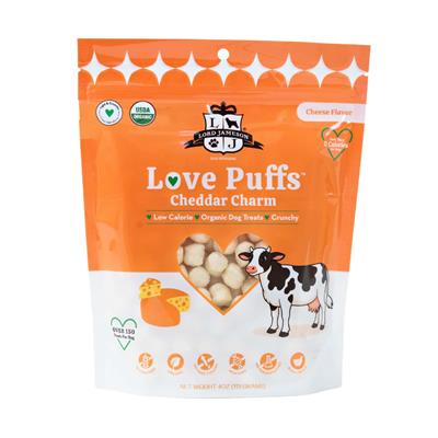 Lord Jameson Love Puffs Cheddar Charm Crunchy Dog Treat 4oz