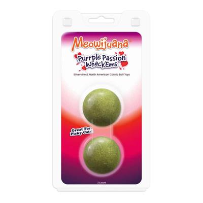 Meowijuana Purrple Passion Compressed Catnip Ball Refills 2pk