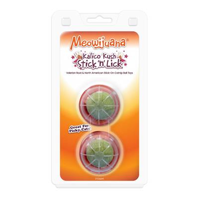 Meowijuana Kalico Kush Stick 'n' Lick Compressed Catnip 2ct 3oz