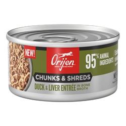 Orijen Cat Grain Free Chunks And Shreds Duck & Liver 3oz. (Case of 24)