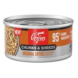 Orijen Cat Grain Free Chunks And Shreds Original 3oz. (Case of 24)