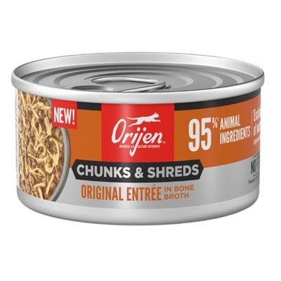 Orijen Cat Grain Free Chunks And Shreds Original 3oz. (Case of 24)