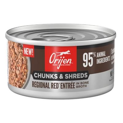 Orijen Cat Grain Free Chunks And Shreds Regional Red 3oz. (Case of 24)