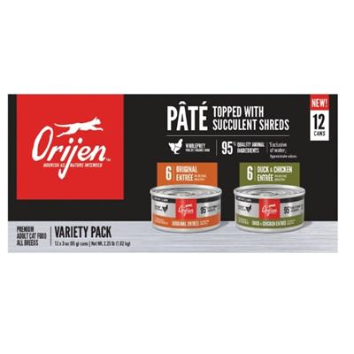 Orijen Cat Grain Free Pate 3oz. Variety Pack (Case of 12)