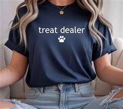 People Shirts | Printed Tshirt | Human Dog Gear | Unisex | T-shirt Person | TREAT DEALER PAW