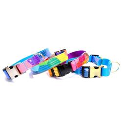 Prism Laminated Cotton Martingale Dog Collar
